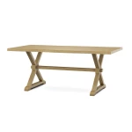 Farmhouse Live Edge Table Top w/ Farmhouse Trestle Base - T-4074A - Image 7