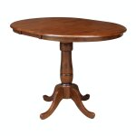 Dining Essentials - 36" Extension Table Top w/36"H Traditional Pedestal w/Extension in Espresso