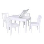 Tykes Collection - Mission Lift Top Storage Table and Chairs in Pure White - CC08-105