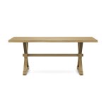 Farmhouse Live Edge Table Top w/ Farmhouse Trestle Base - T-4074A - Image 5