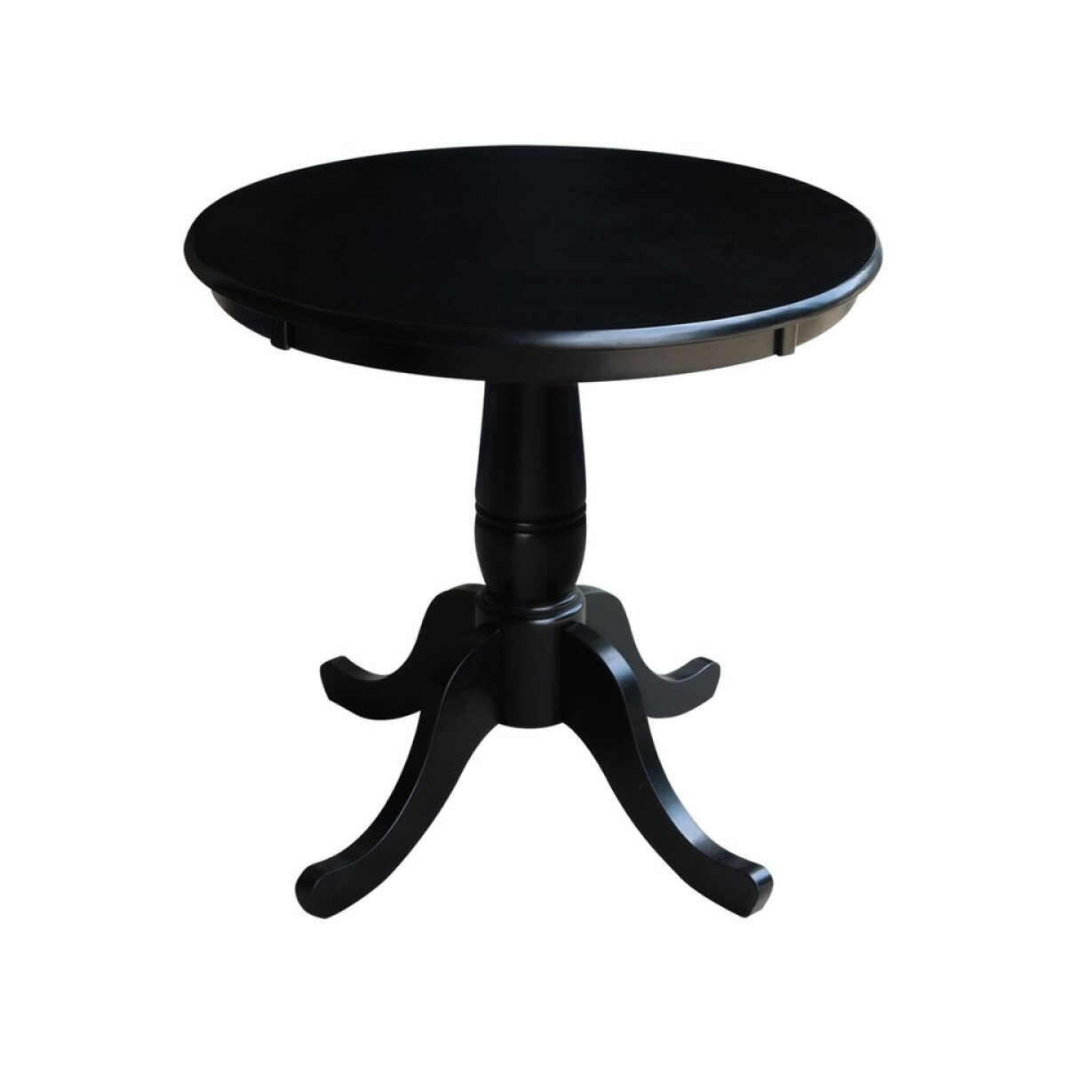 12d87ed361cdcded5c35a876cf1fc773 Dining Essentials - 30'' Round Table Top w/30"H Traditional Pedestal in Black - Image 1