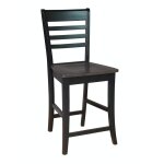 Cosmopolitan Collection - Roma Stool in Coal & Black