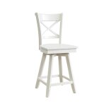 Hampton Collection - 24'' Charolette Swivel Pure White Stool
