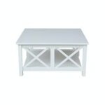 Hampton Collection Square Coffee Table in Pure White - Image 7