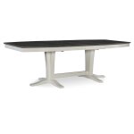 Milano Double Pedestal Extension Table in Heather Gray & White - T05-4096XXT