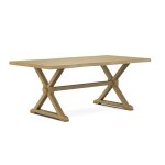 Farmhouse Live Edge Table Top w/ Farmhouse Trestle Base - T-4074A - Image 37