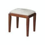 Tykes Collection- Upholstered Vanity Bench in Espresso - Image 4