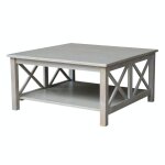 Home Accents - Square Coffee Table in Taupe Gray