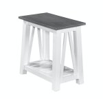 Home Accents - Surrey Narrow End Table in Heather Gray and White
