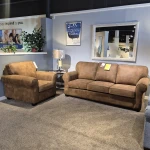 2 Piece Set Leather Sofa & Chair