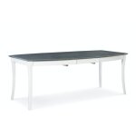 Cosmopolitan Collection - Salerno Butterfly Extension Table in Heather Gray & White