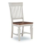 Vista Collection Slat Back Chair in Hickory & Shell