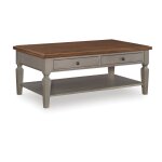 Home Accents - Vista Coffee Table in Hickory & Stone