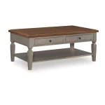 Home Accents - Vista Coffee Table in Hickory & Stone