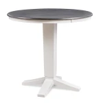 42"Round Solid Table Top w/36"H Aria Pedestal in Heather Gray and White - T05-42RT