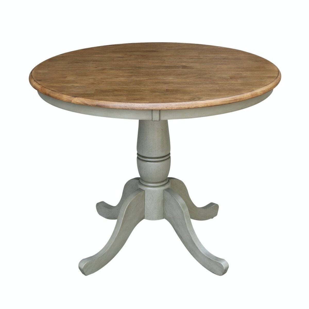 267beb83205fe5da74d01d6e22b95caa Dining Essentials - 36'' Round Table Top w/ 30" H Traditional Pedestal Table in Hickory / Stone - Image 1