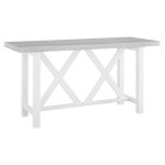 Hampton Collection - Double X Counter Table in Chalk and White