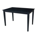 Dining Essentials - 30x48'' Square Table w/ 30'' Shaker Legs in Black - T46-3048T