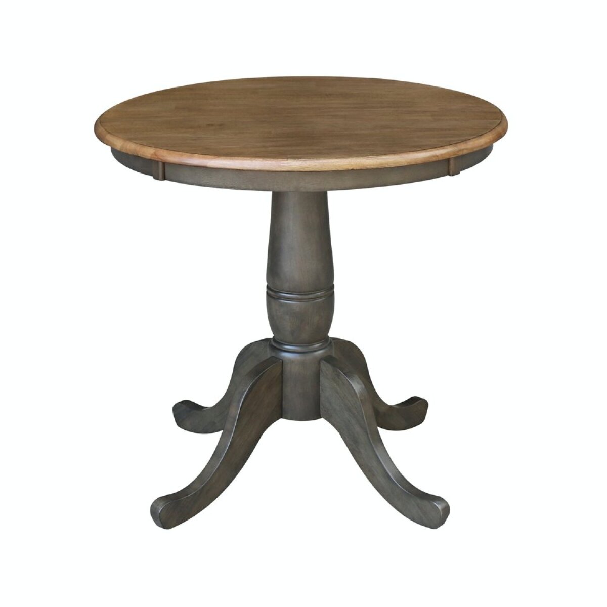 2de812c22d897ae879b2a4810228a6e5 Dining Essentials - 30'' Round Table Top w/30"H Traditional Pedestal in Hickory/Coal - Image 1