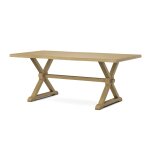 Farmhouse Live Edge Table Top w/ Farmhouse Trestle Base - T-3872TB - Image 8