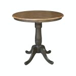 Dining Essentials - 36'' Round Table Top w/36"H Traditional Pedestal w/Extension in Hickory / Coal