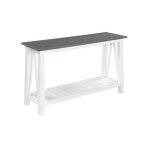 Home Accents - Surrey Sofa Table in Heather Gray and White