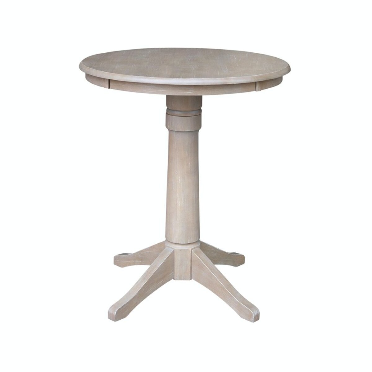 32f1e87962b8a3de7001c1428476f08d Dining Essentials - 30'' Round Table Top w/36"H Transitional Pedestal w/Extension in Taupe Gray - Image 1