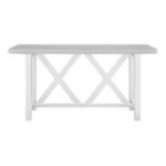 Hampton Collection - Double X Counter Table in Chalk and White - Image 5