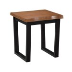 Home Accents - Live Edge End Table in Bourbon Oak and Black