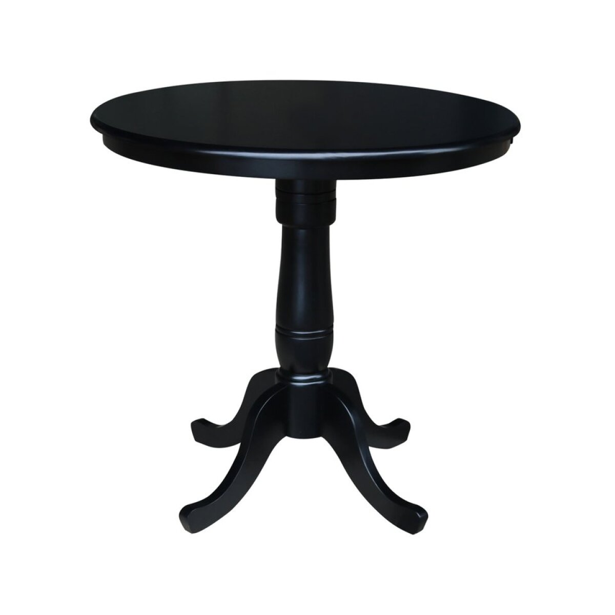 3d636136d4dae1de74294369cc074a1a Dining Essentials - 36'' Round Table Top w/36"H Traditional Pedestal w/Extension in Black - Image 1