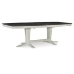 Milano Double Pedestal Extension Table in Heather Gray & White - T05-4096XXT - Image 3