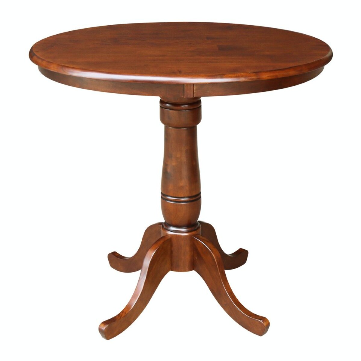 40a4ad26d51889be43590886448d6325 Dining Essentials - 36'' Round Table Top w/36"H Traditional Pedestal w/Extension in Espresso - Image 1