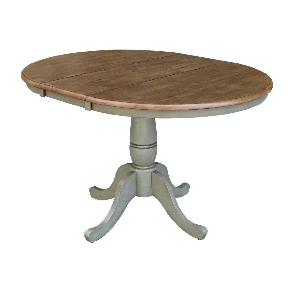 415a3ce2f737c0adeae7abb4810da481 Dining Essentials - 36" Extension Table Top w/36"H Traditional Pedestal in Hickory/Stone - Image 1
