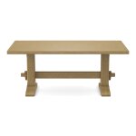 Trestle Solid Table Top w/ Trestle Table Base - T-7236B - Image 5