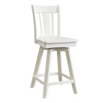 Hampton Collection - 24'' San Remo Swivel Pure White Stool