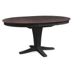 Cosmopolitan Collection - 48" x 66" Ext Top w/30"H Verona Pedestal in Coal and Black - T75-4866XBT