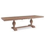 Cosmopolitan Collection - Dbl Leaf Tabletop w/ Grandeur Base in Taupe Gray - T09-4210XB