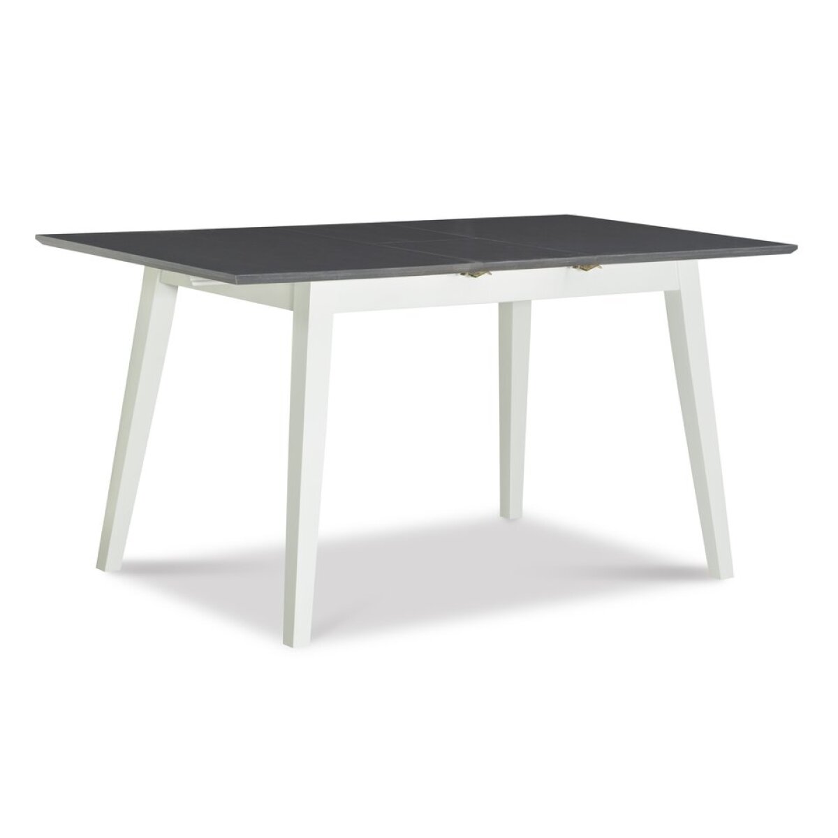 48348f06c0731e6eead4fc6f7e322576 Dining Essentials - Mid-Century Modern Extension Table in Heather Gray and White - Image 1