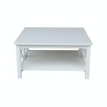 Hampton Collection Square Coffee Table in Pure White - Image 3