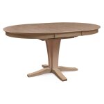 Cosmopolitan Collection - 48" x 66" Ext Top w/30"H Verona Pedestal in Taupe Gray - T09-4866XBT