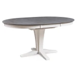 Cosmopolitan Collection - 48" x 66" Ext Top w/30"H Verona Pedestal in Heather Gray and White - T08-66XB
