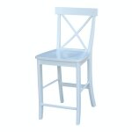 Hampton Collection - X-Back Stool in Pure White