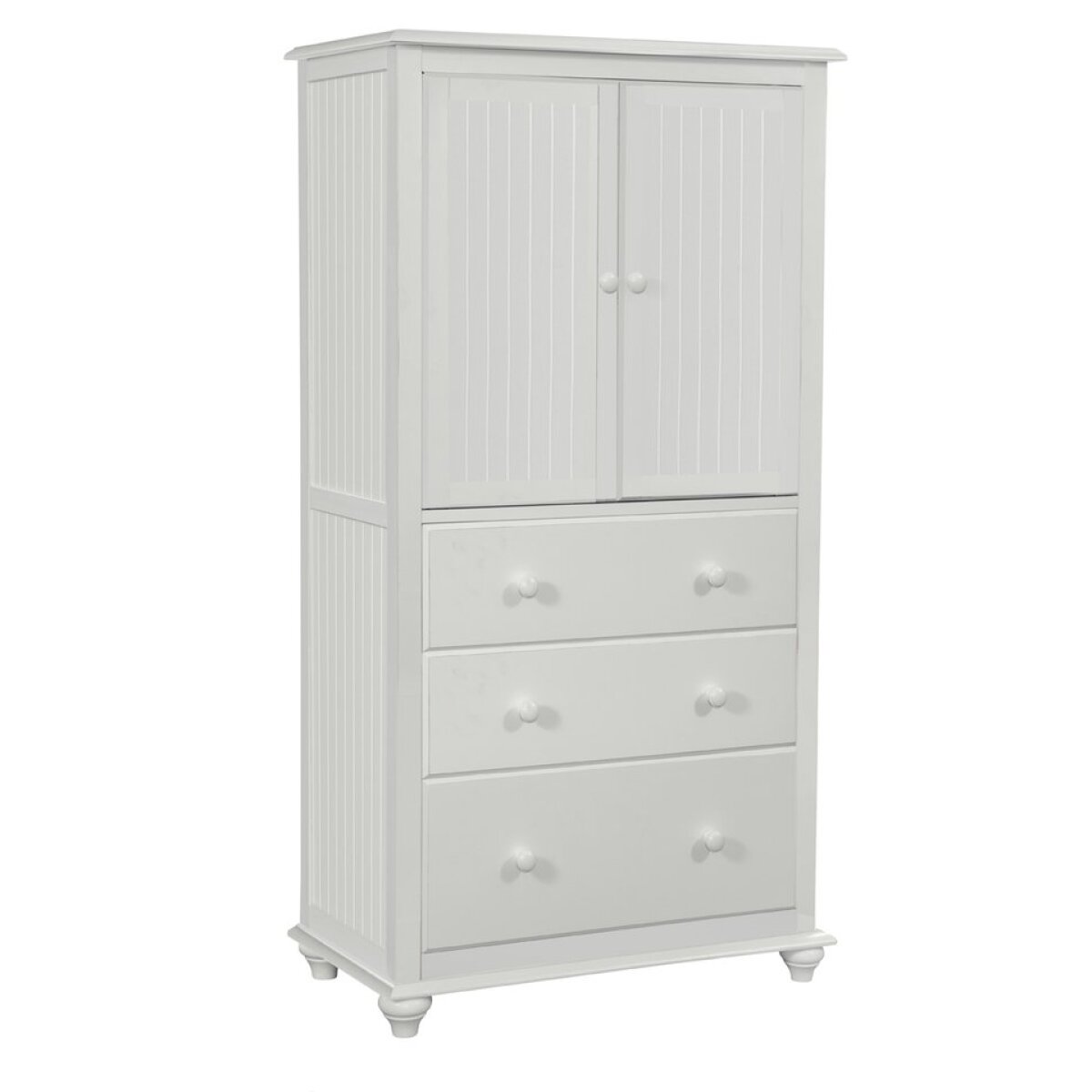 5366e3f22480bd13ce5b77e680593986 Cottage Armoire w/3 Drawers in White - Image 1