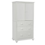 Cottage Armoire w/3 Drawers in White