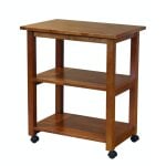 Home Accents - Microwave Cart on Wheels in Oak