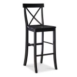 Dining Essentials - 30"H X-Back Stool in Black