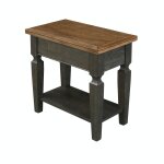 Home Accents - Vista Side Table in Hickory & Coal