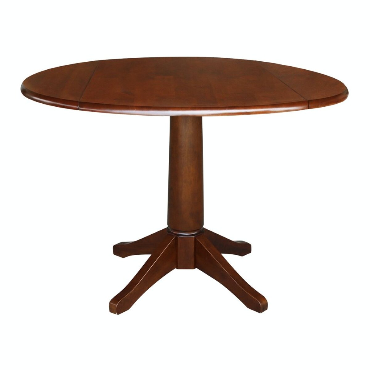 5af551bd1b9c0df4adb003a2491e638f Dining Essentials - 42" Drop Leaf Table Top w/30"H Transitional Pedestal in Espresso - Image 1