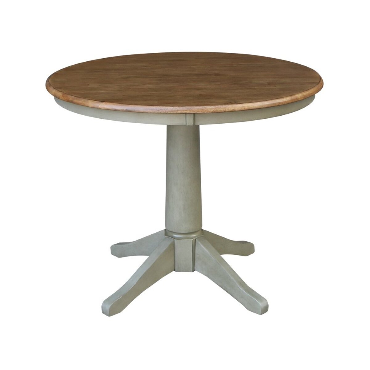 5fe4f3697203f42f103e43d58d54e3d4 Dining Essentials - 36'' Round Table Top w/30" Transitional Pedestal in Hickory / Stone - Image 1