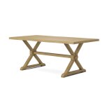 Farmhouse Live Edge Table Top w/ Farmhouse Trestle Base - T-3872TB - Image 9